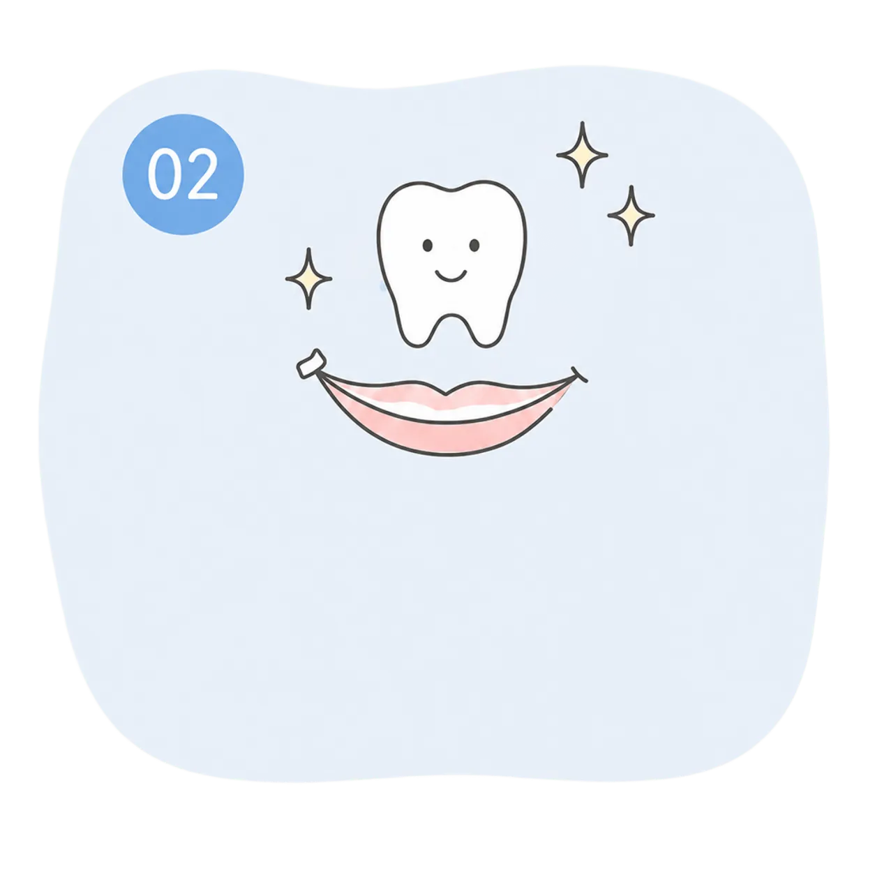 白くきれいな歯のイラスト