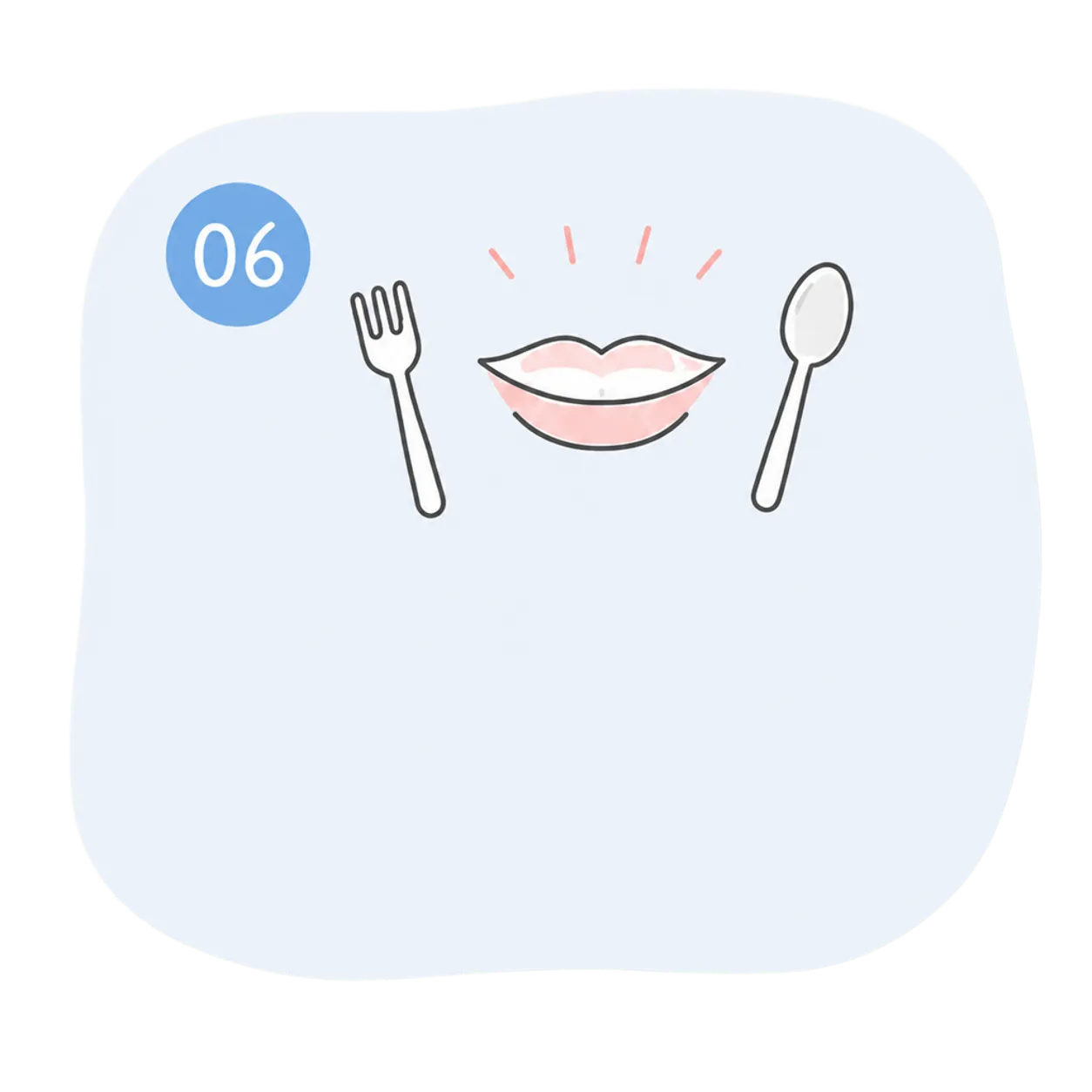 食事とお口のイラスト