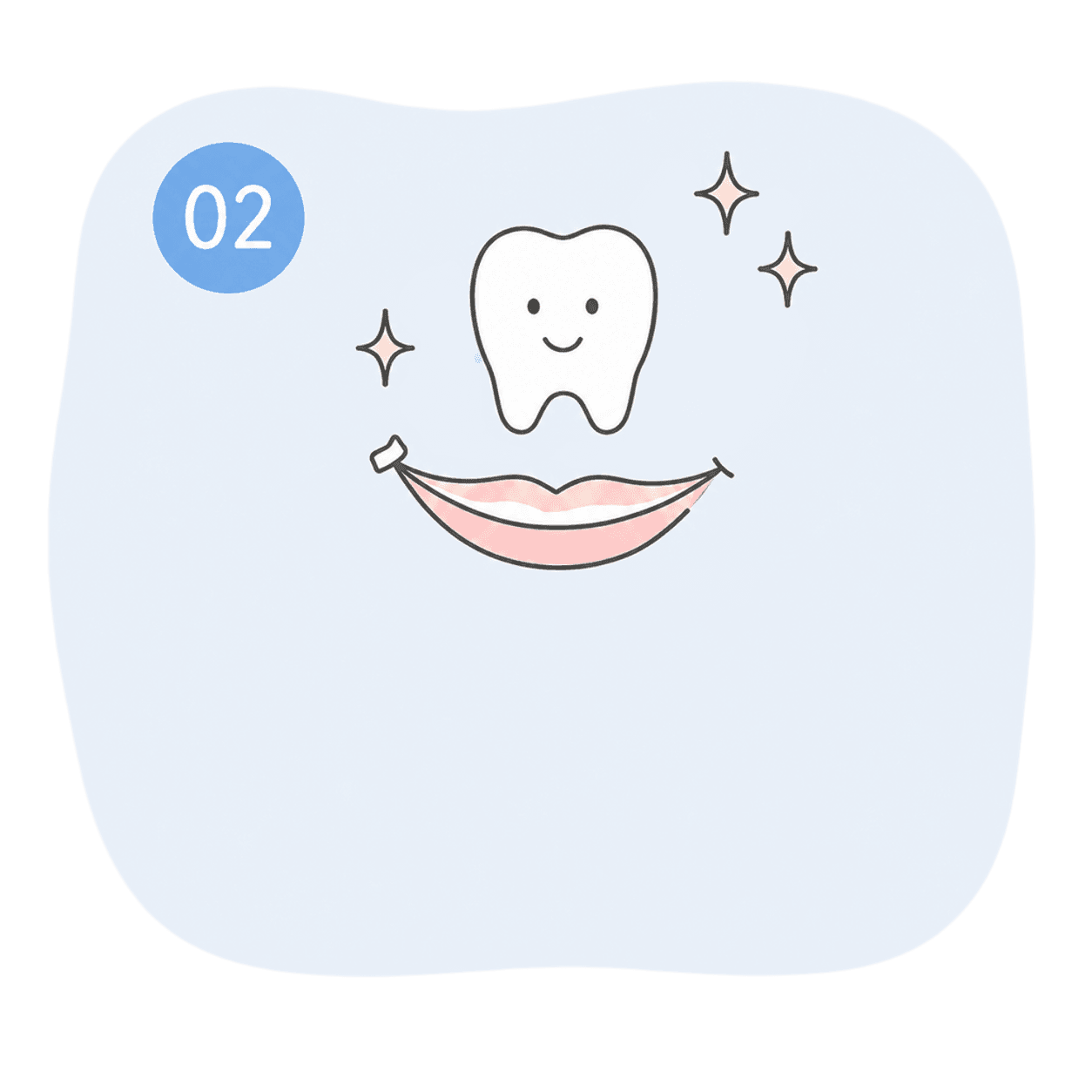 白くきれいな歯のイラスト